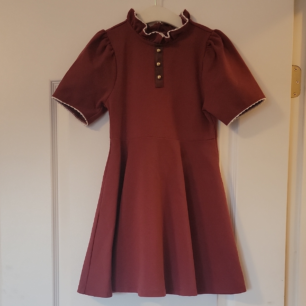 Janie and Jack Maroon Formal Kids Dress